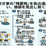 空き家の残置物は負の遺産じゃない？荷物を売却して処分費用を浮かせ、購入代金を回収する賢い活用術を徹底解説！
