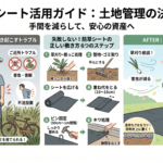 土地の草刈りに疲れた方へ。防草シートで雑草の悩みは減らせる？失敗しない選び方と正しい敷き方