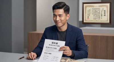 三為契約を成立させ、しめしめと思っている不動産屋の顔