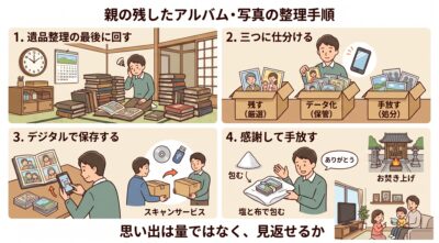 遺品のアルバム整理