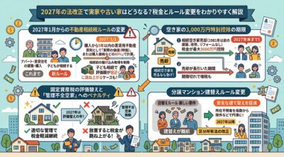 2027年の法改正で実家や古い家はどうなる？税金とルール変更をわかりやすく解説